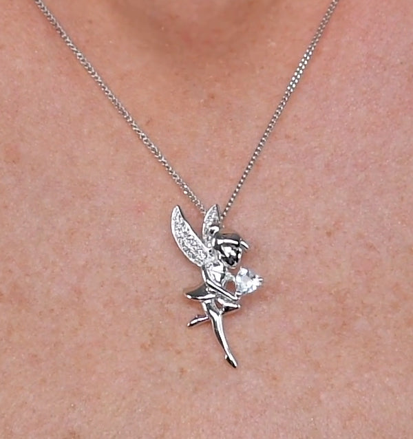 Pixie Aquamarine and Diamond Stellato Pendant Necklace 9K White Gold